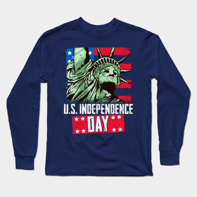 Independence Day 4th of July Patriotic USA America Long Sleeve T-Shirt by E